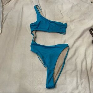 New! La Gotta One-Shoulder Teal monokini Swimsuit 1656